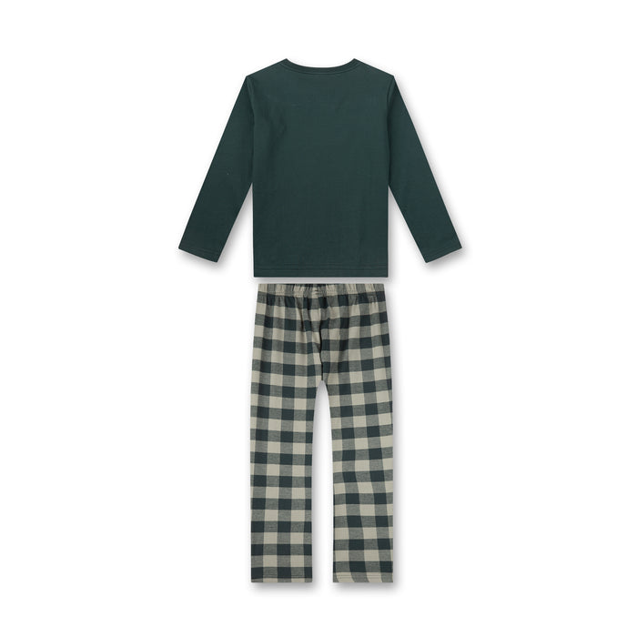 Pyjama - Jongens - Sanetta - Donkergroen