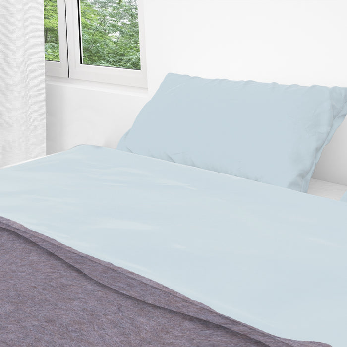 Bovenlaken - Nomo - Gloss flanel - Pearlblue