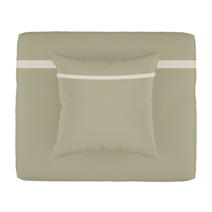 Bovenlaken - Nomo - Pipa satijn - Olive/Buttermilk