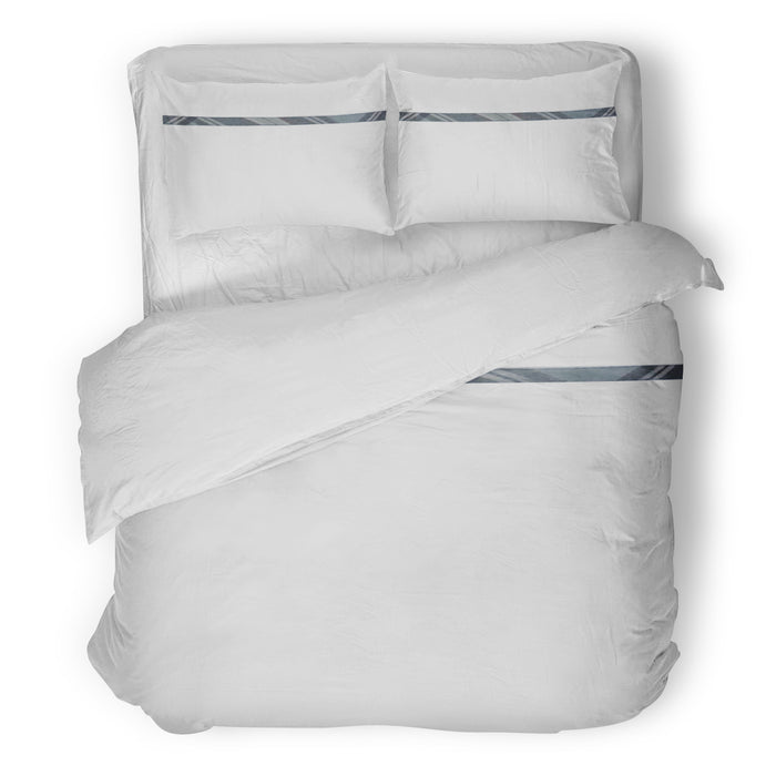 Dekbedovertrek - Nomo - Pipa flanel - Offwhite/pearlblue