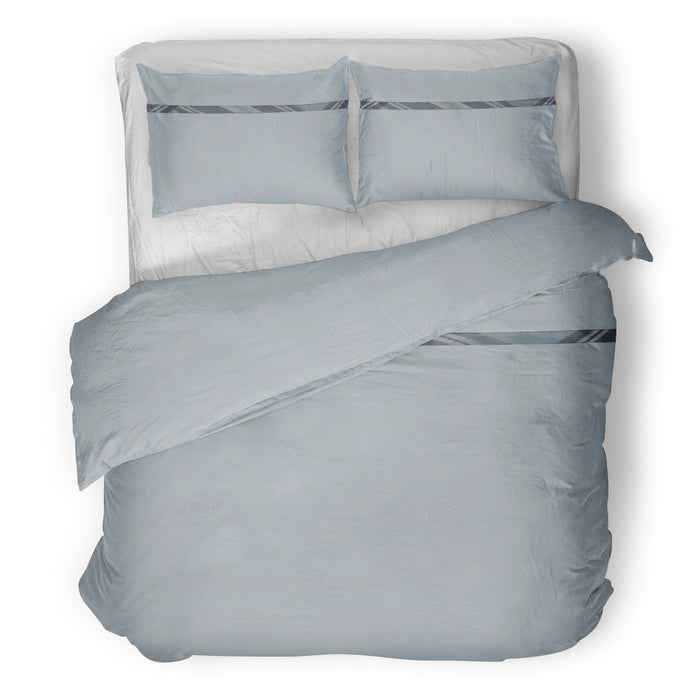 Dekbedovertrek - Nomo - Pipa flanel - Pearlblue/pearlblue