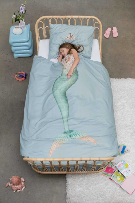 Dekbedovertrek - Snurk - Mermaid - Aqua