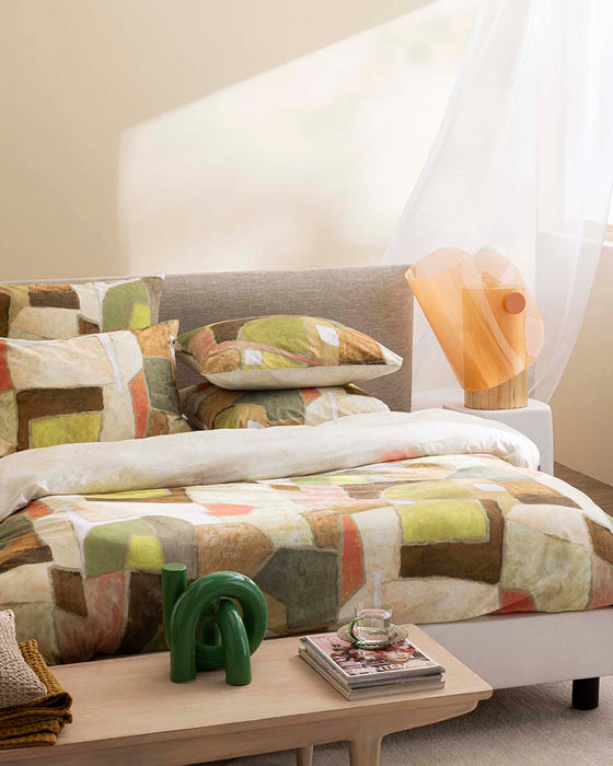 Dekbedovertrek - Designers Guild - Clay collage - Terracotta