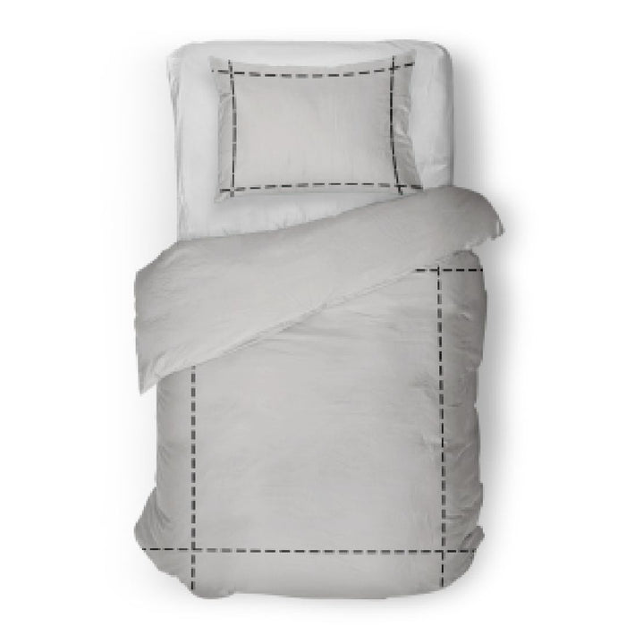 Dekbedovertrek - Nomo - Diana - Light grey/Black