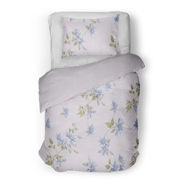 Dekbedovertrek - Signoria - Clematis - Pearl/blue
