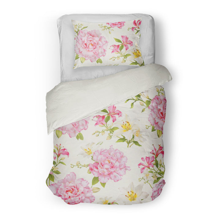Dekbedovertrek - Signoria - Gioia - Ivory/pink