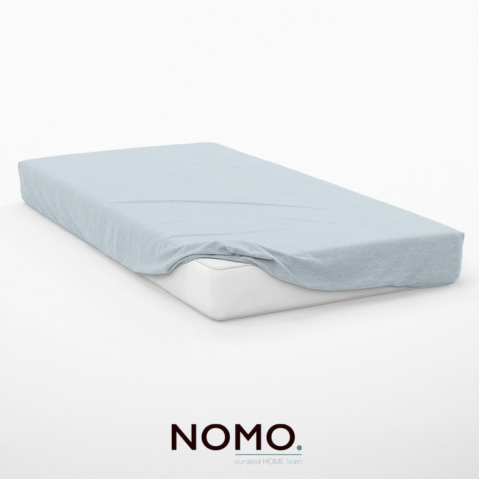 Hoeslaken - Nomo - Gloss flanel - Pearlblue