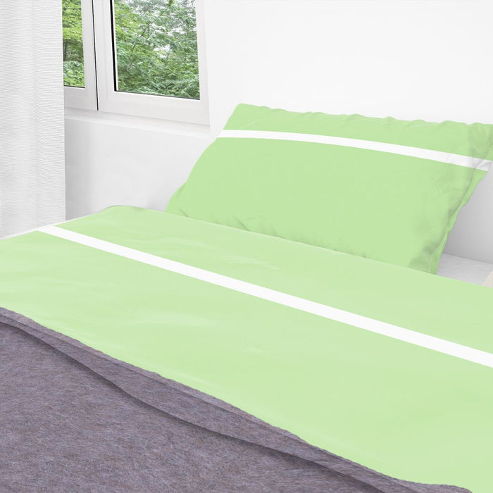 Bovenlaken - Nomo - Pipa percale - Watergreen/White