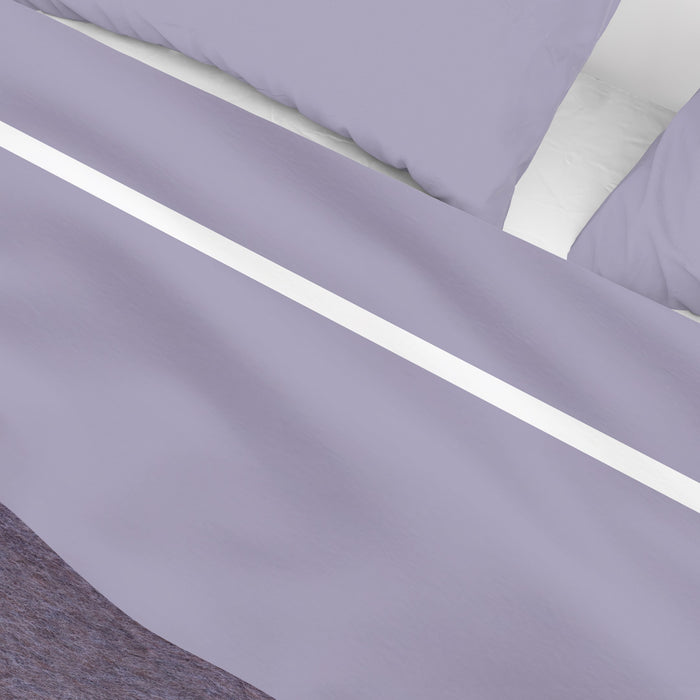 Bovenlaken - Nomo - Pipa satijn - Lavender/White