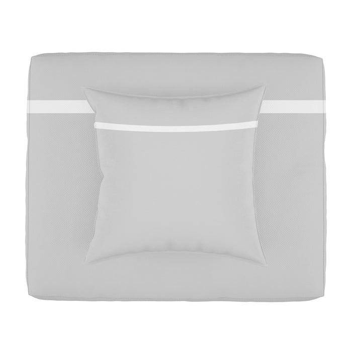 Bovenlaken - Nomo - Pipa satijn - Silver/White