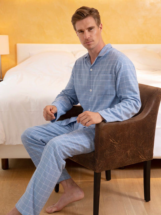 Pyjama - Heren - Novila - Max 8227 - Lichtblauw