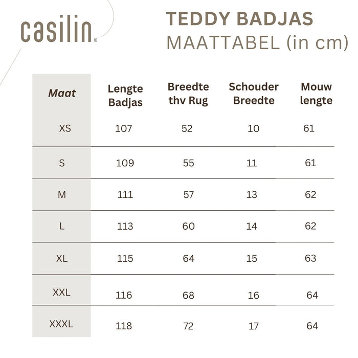 Badjas - Casilin - Teddy - Grey Charcoal