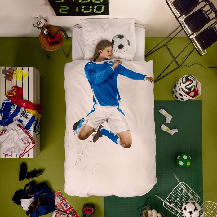 Dekbedovertrek - Snurk - Soccer champ - Blue