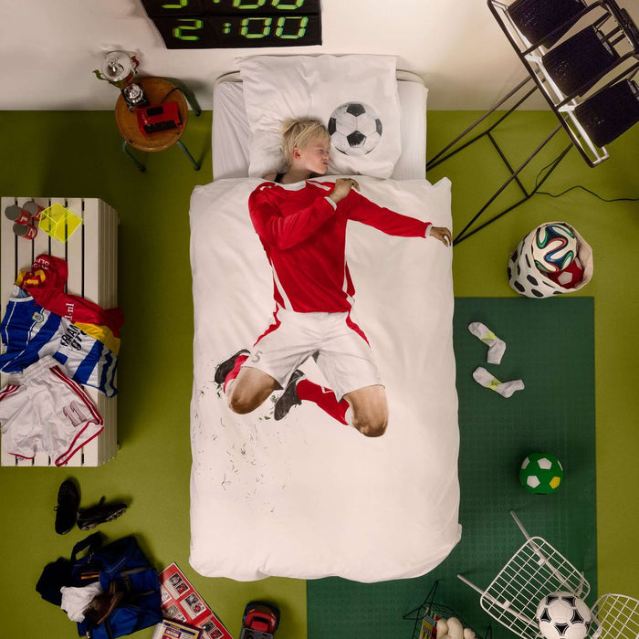 Dekbedovertrek - Snurk - Soccer champ - Red