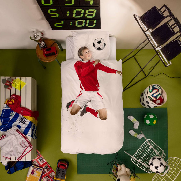 Dekbedovertrek - Snurk - Soccer champ - Red