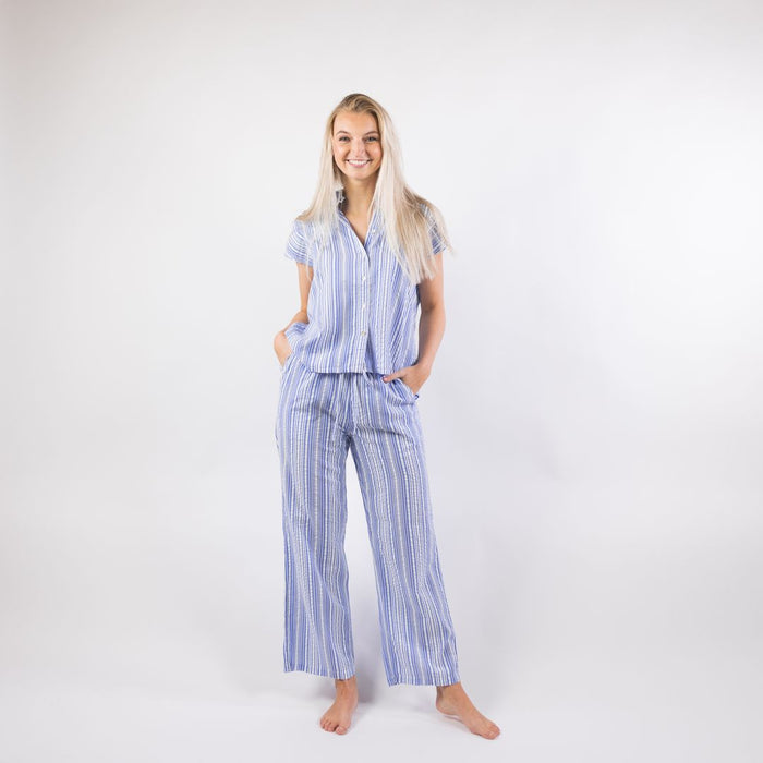 Pyjama - Dames - Dorélit - Ines & Alkes - Stripe blue
