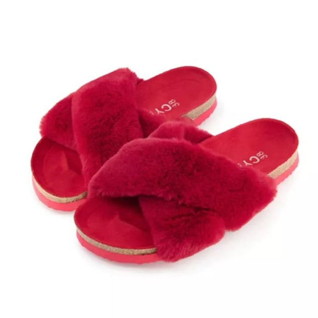 Pantoffels - Dames - Cyell - Fuzzy slippers - Rood